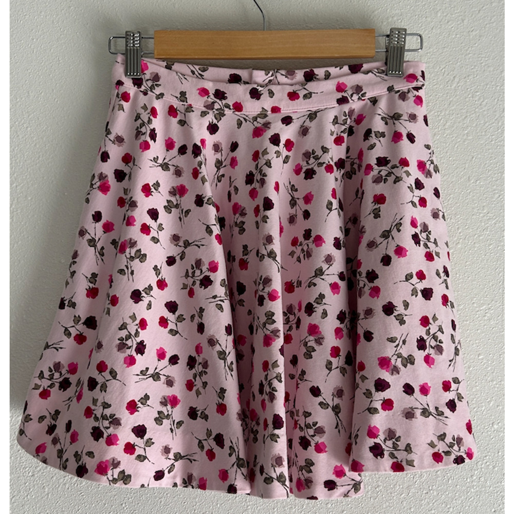 Kate Spade Girls Floral Print Circle Skirt Tossed Rose Size 14